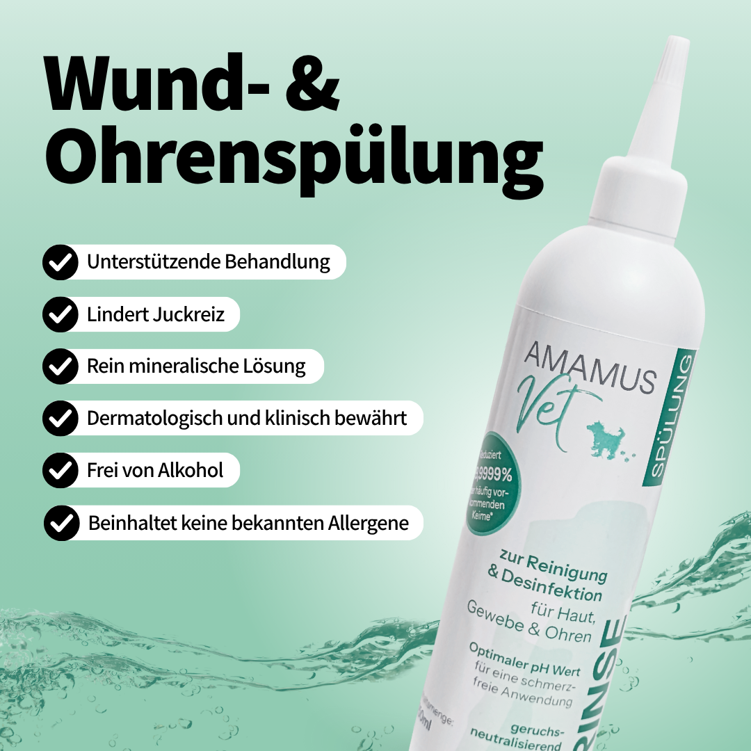 AMAMUS Vet Ohrenpflege Starter Set - Jetzt Tierohren effektiv reinigen & sanft pflegen!